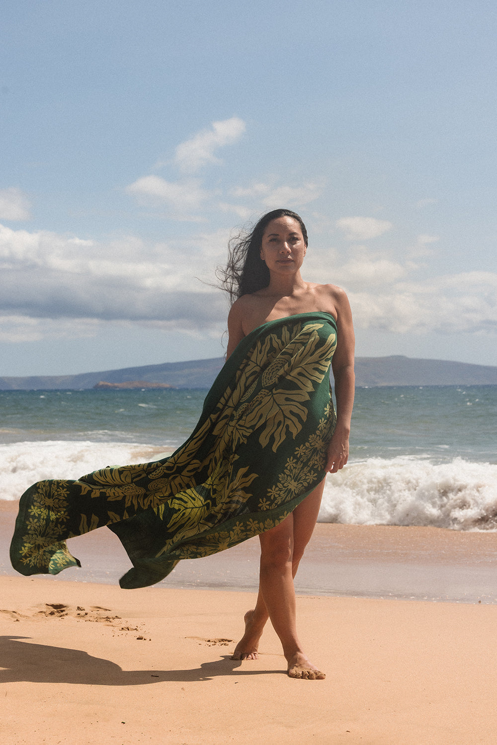 BEACH PAREO - URU GREEN