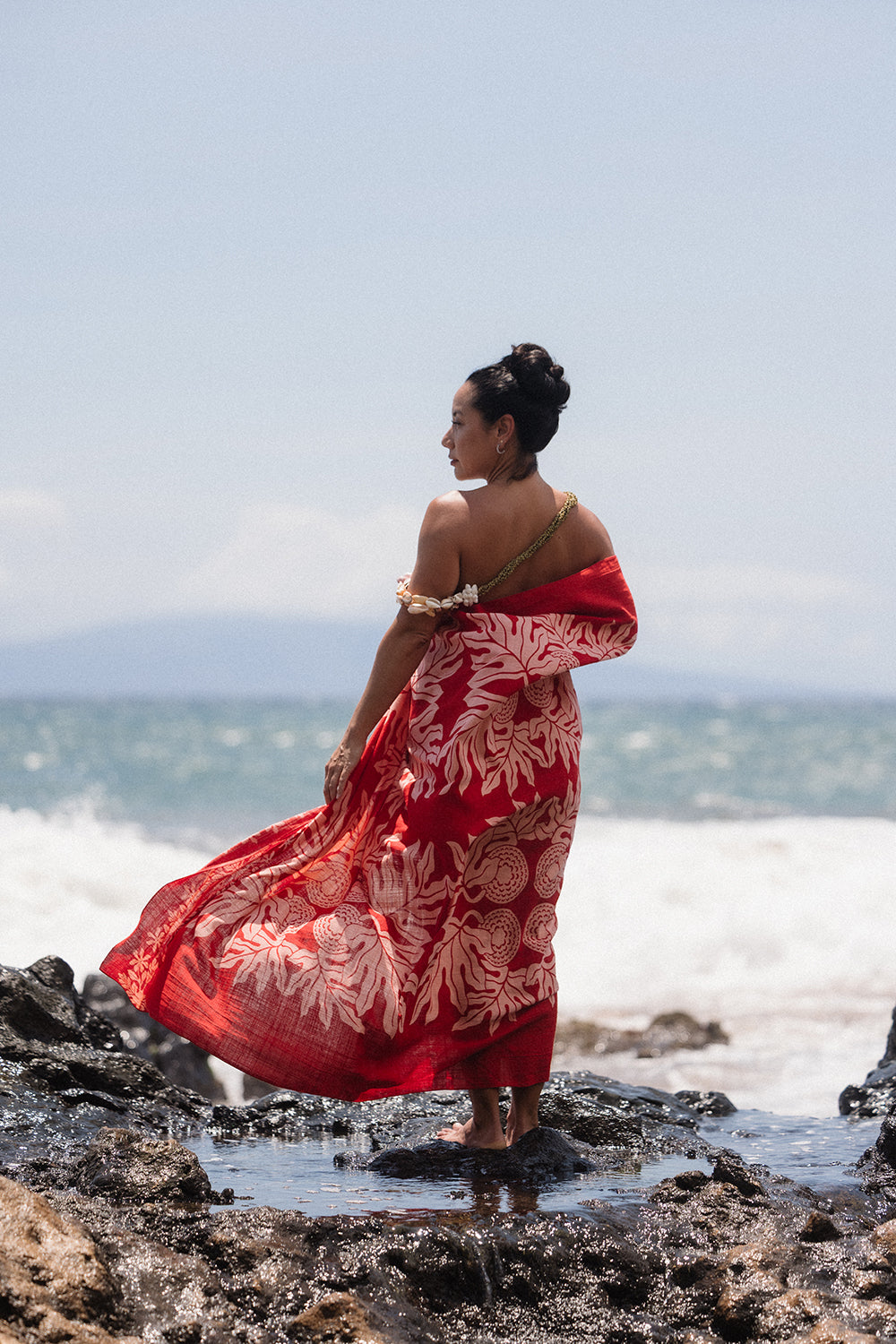 BEACH PAREO - URU RED