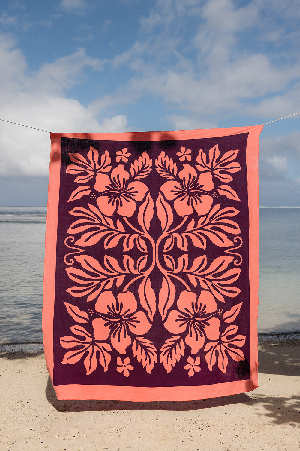 BEACH PAREO - KUPU RED