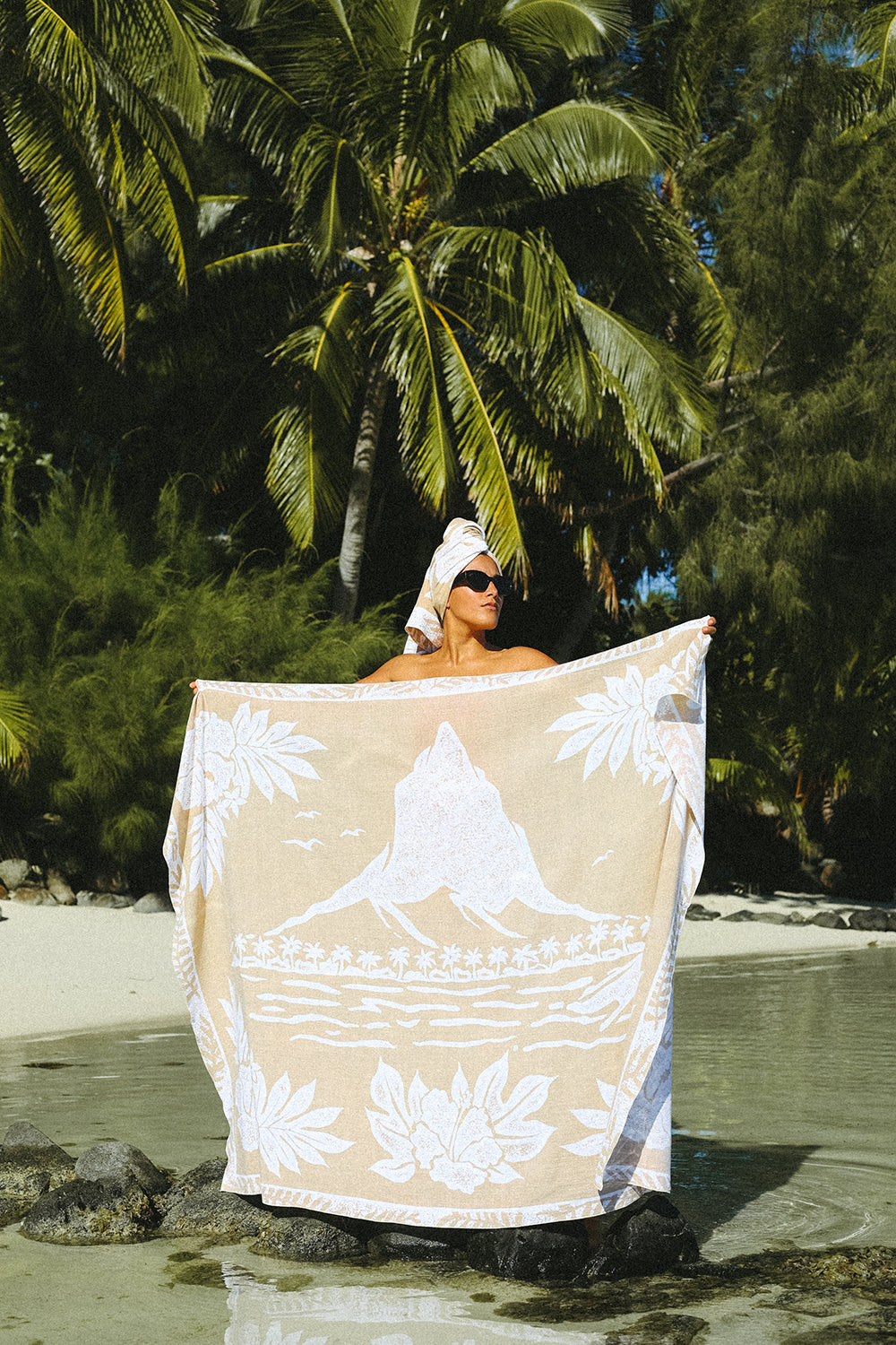 BEACH PAREO - MOOREA BEIGE