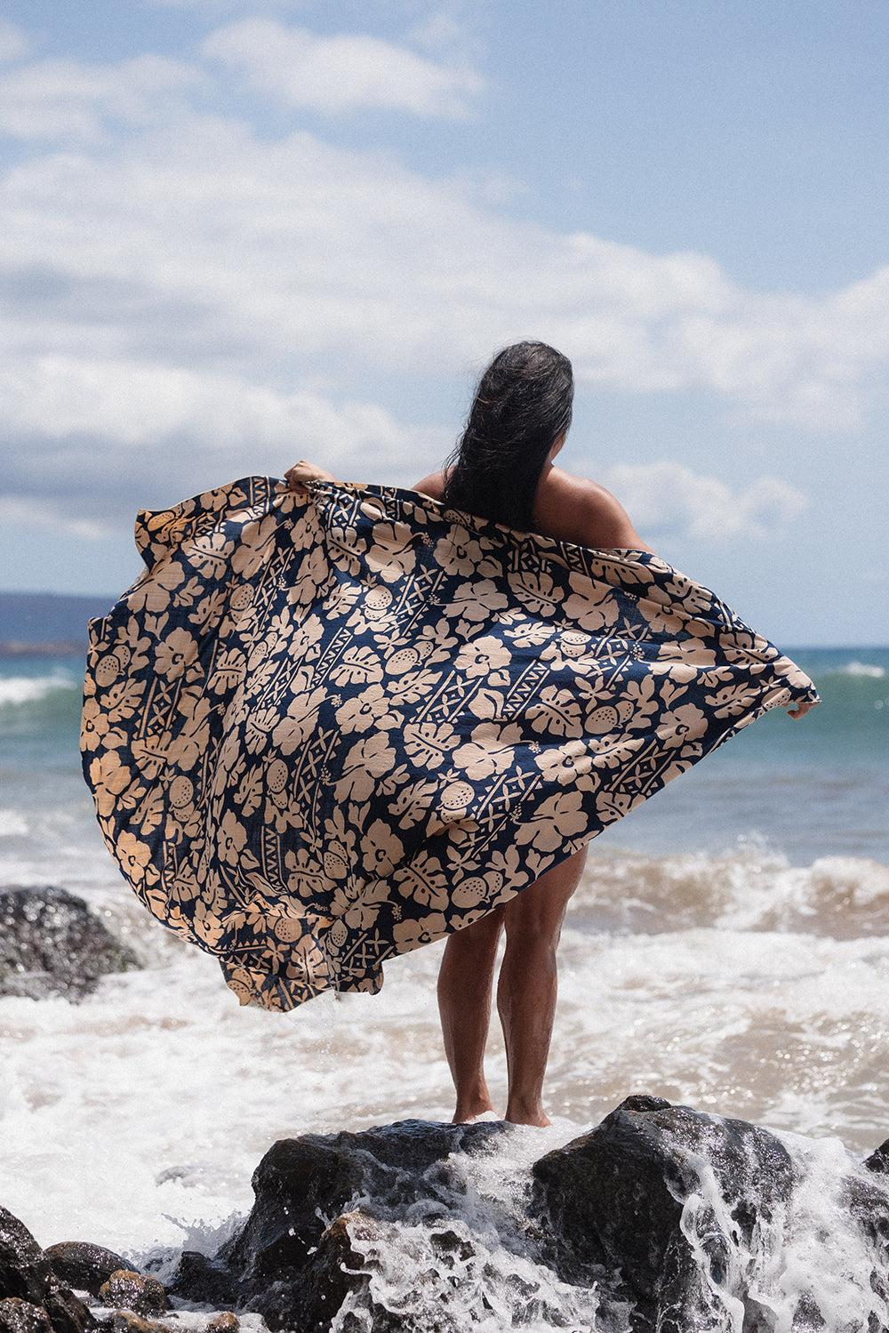 BEACH PAREO - RUMIA NAVY