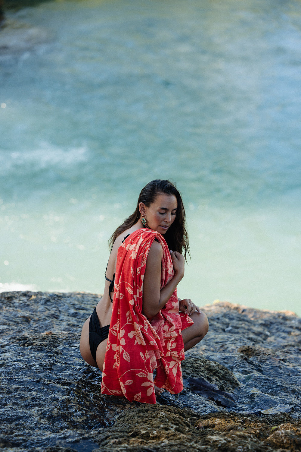 BEACH PAREO - TEINA RED
