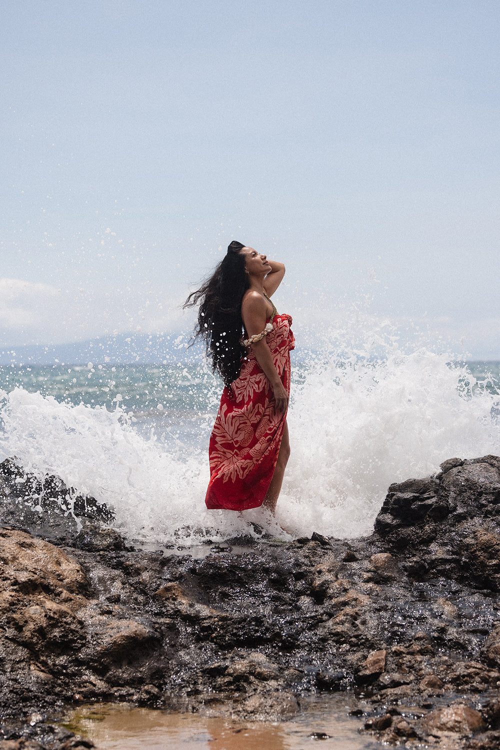 BEACH PAREO - URU RED