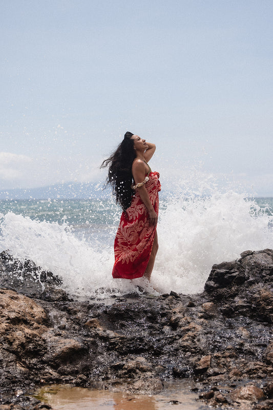 BEACH PAREO - URU RED