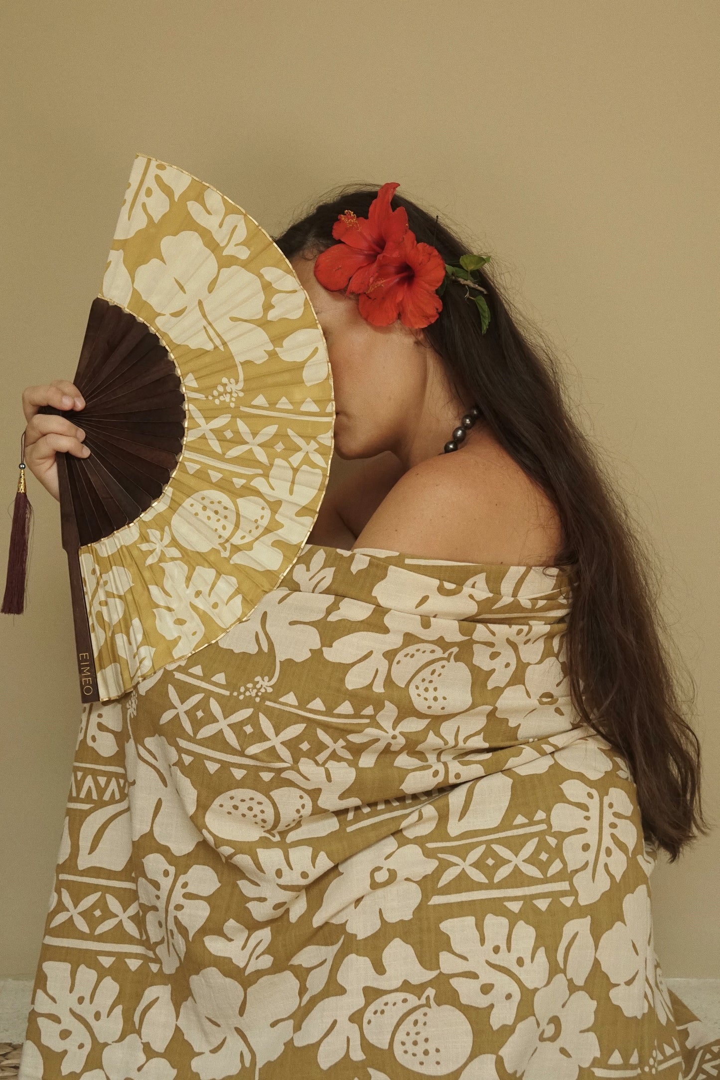 THE POE FAN - RUMIA BEIGE