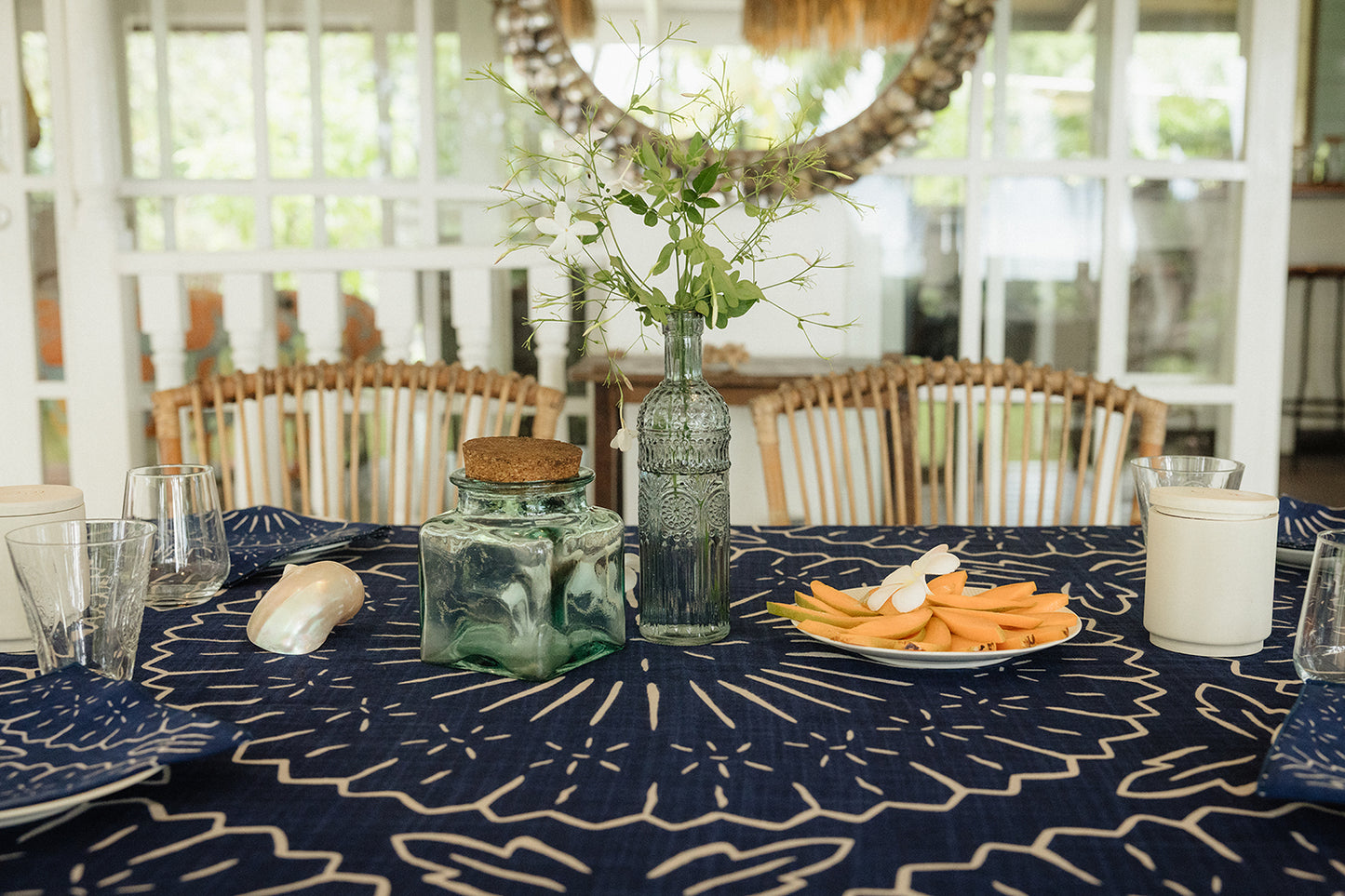 TABLE LINEN SET - TIFAFAI NAVY